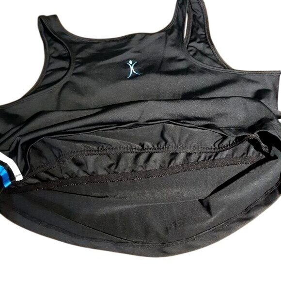 ABA Cami Sport Bra A Big Attitude Bra Wm 4X Black Stripes NWT - Picture 2 of 6